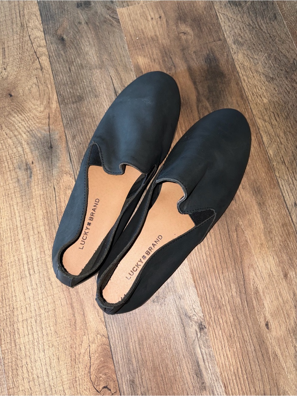 Lucky Brand Black Slip-On Loafers for Women